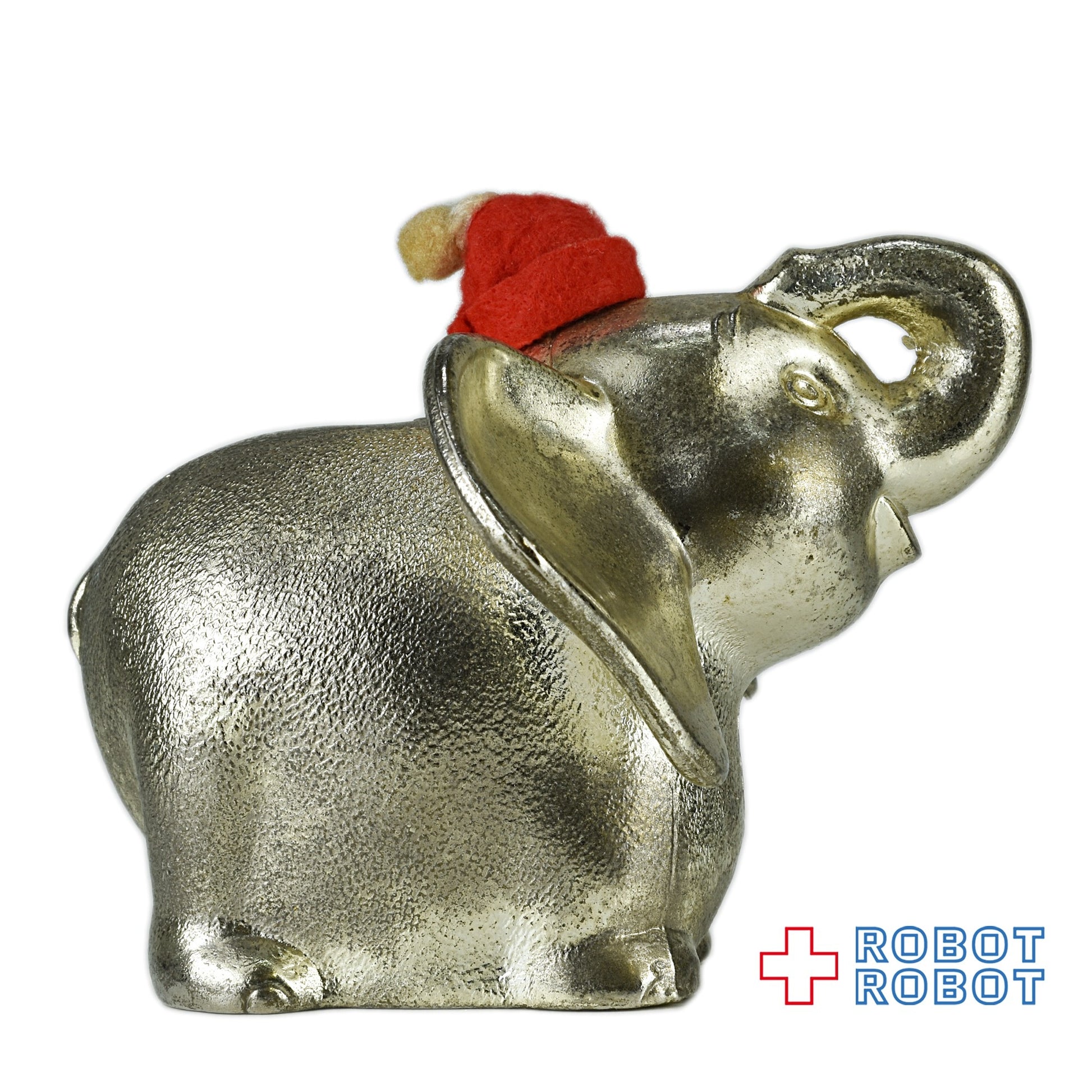 赤い帽子の象 ダイキャスト貯金箱