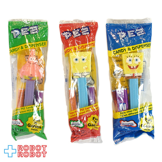 PEZ キャンディ＆ディスペンサー スポンジボブ パトリック 3体セット 袋入未開封