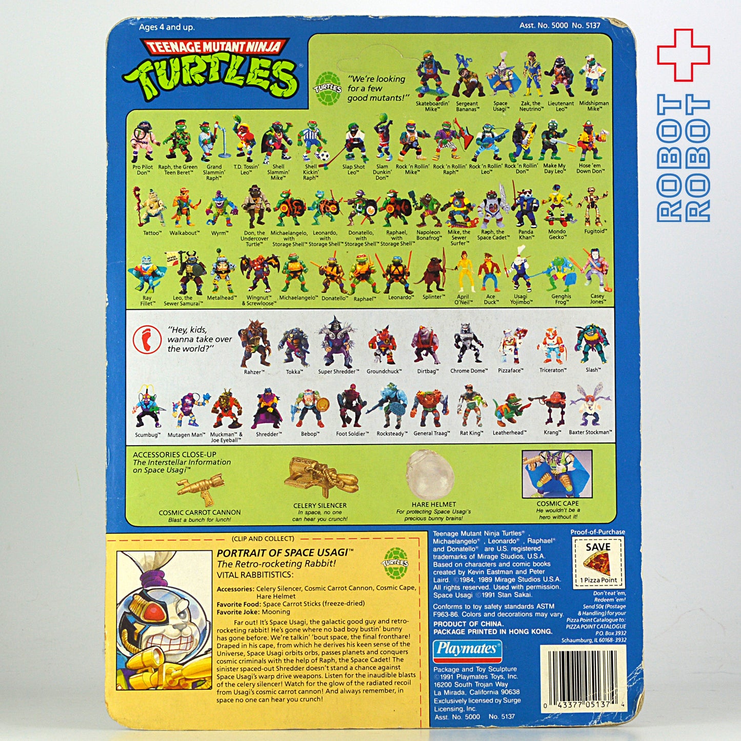 ティーンエイジ・ミュータント・ニンジャ・タートルズ スペース・ウサギ アクションフィギュア 1991 未開封