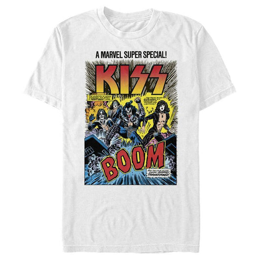 マーベル Tシャツ Marvel KISS Boom Comic Cover White