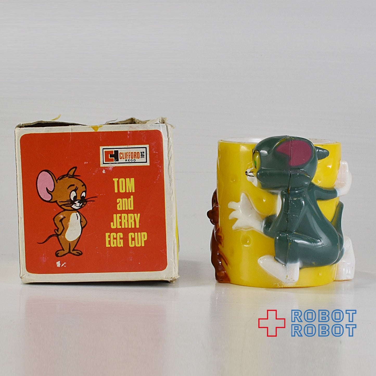 トム＆ジェリー プラスチック エッグカップ フィギュア 箱入