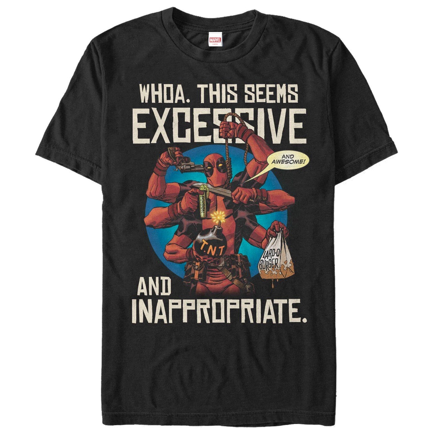 マーベル Tシャツ Marvel Deadpool Excessive Behavior Black