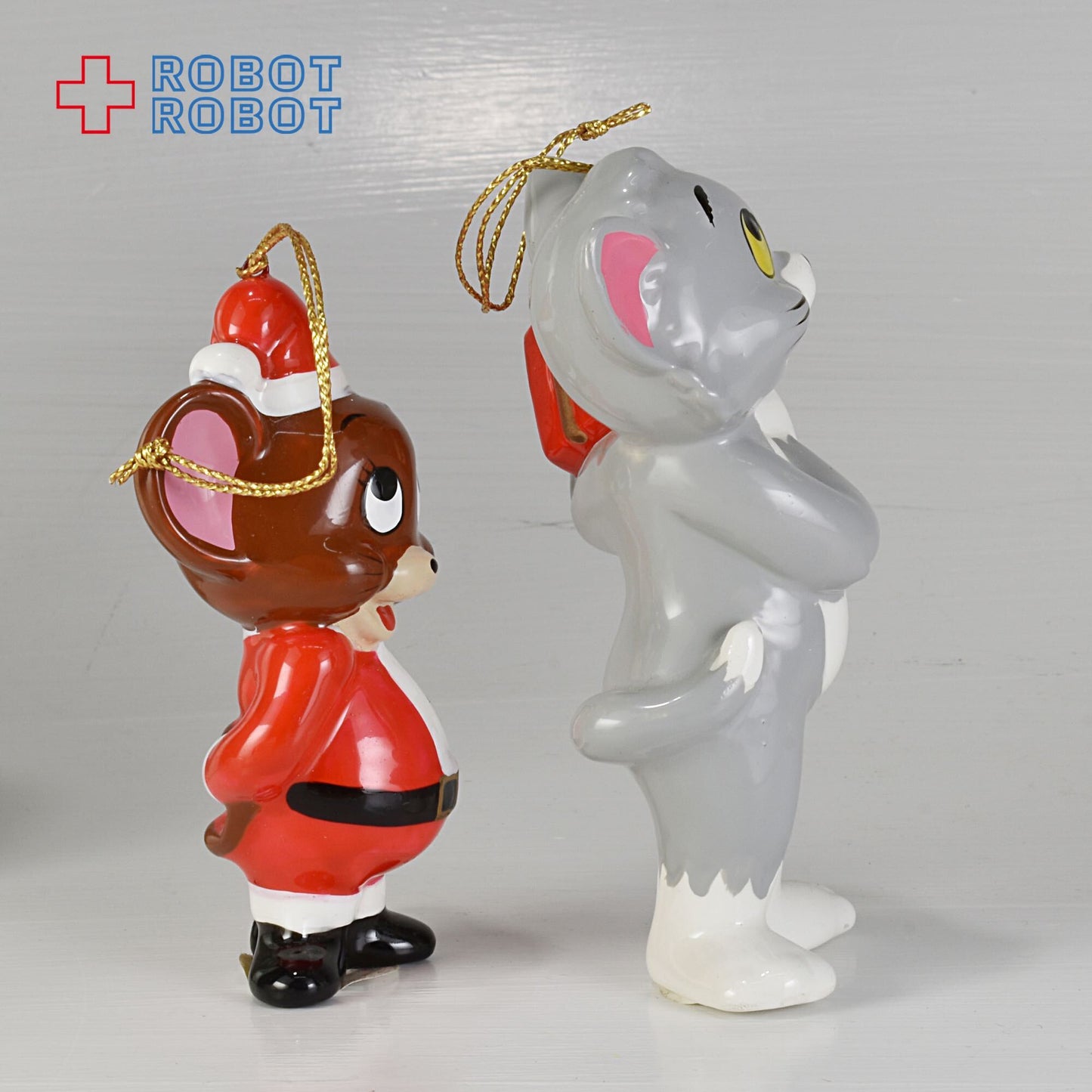 トム＆ジェリー 陶器製クリスマス・オーナメント ペア 箱入 - ROBOTROBOT