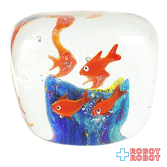 赤い熱帯魚 ガラス ペーパーウェイト