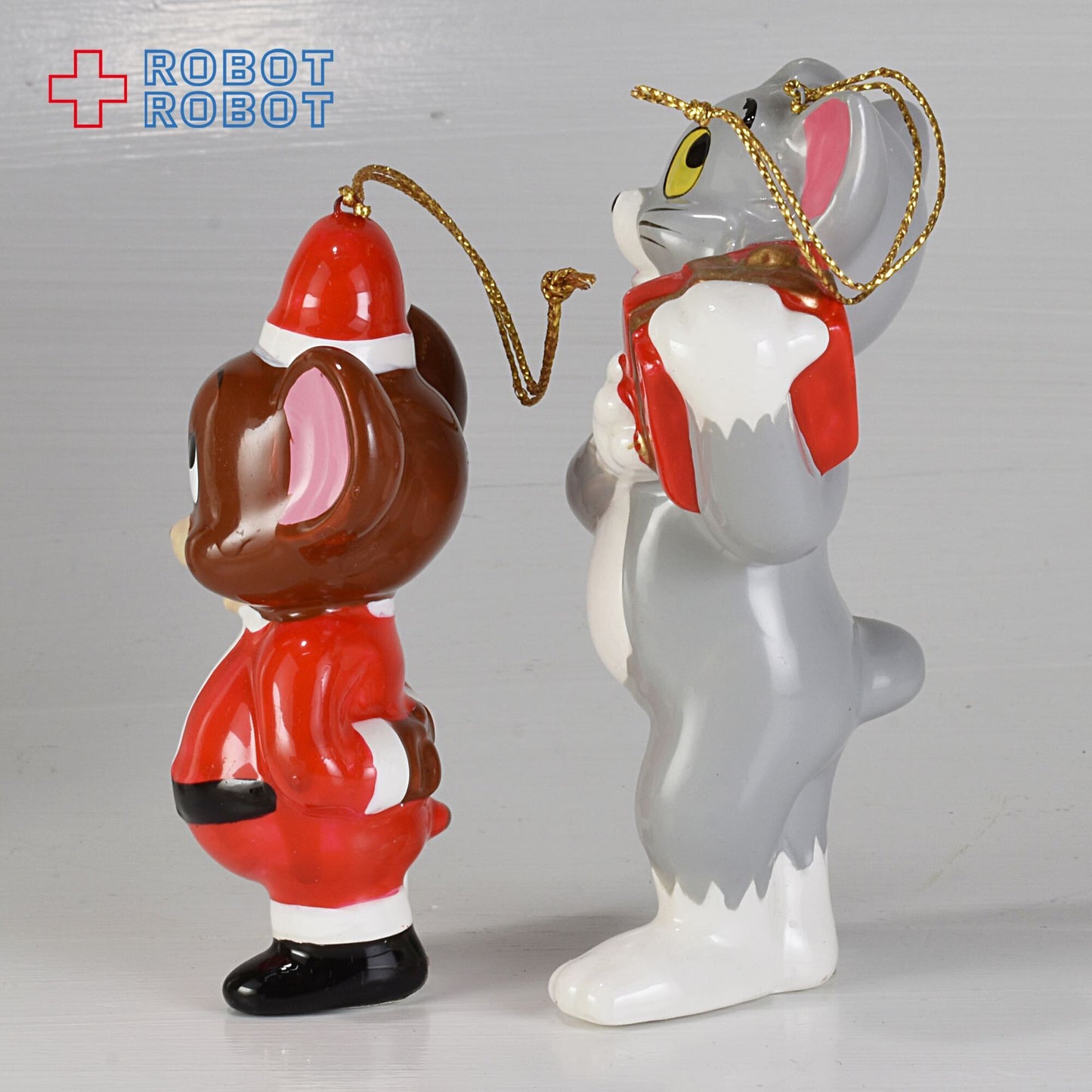 トム＆ジェリー 陶器製クリスマス・オーナメント ペア 箱入 - ROBOTROBOT