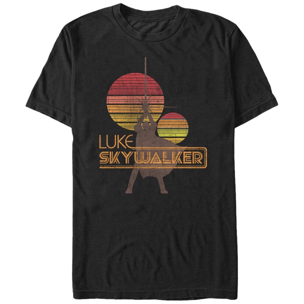 スター・ウォーズ Tシャツ Star Wars Retro Luke Skywalker Silhouette Black