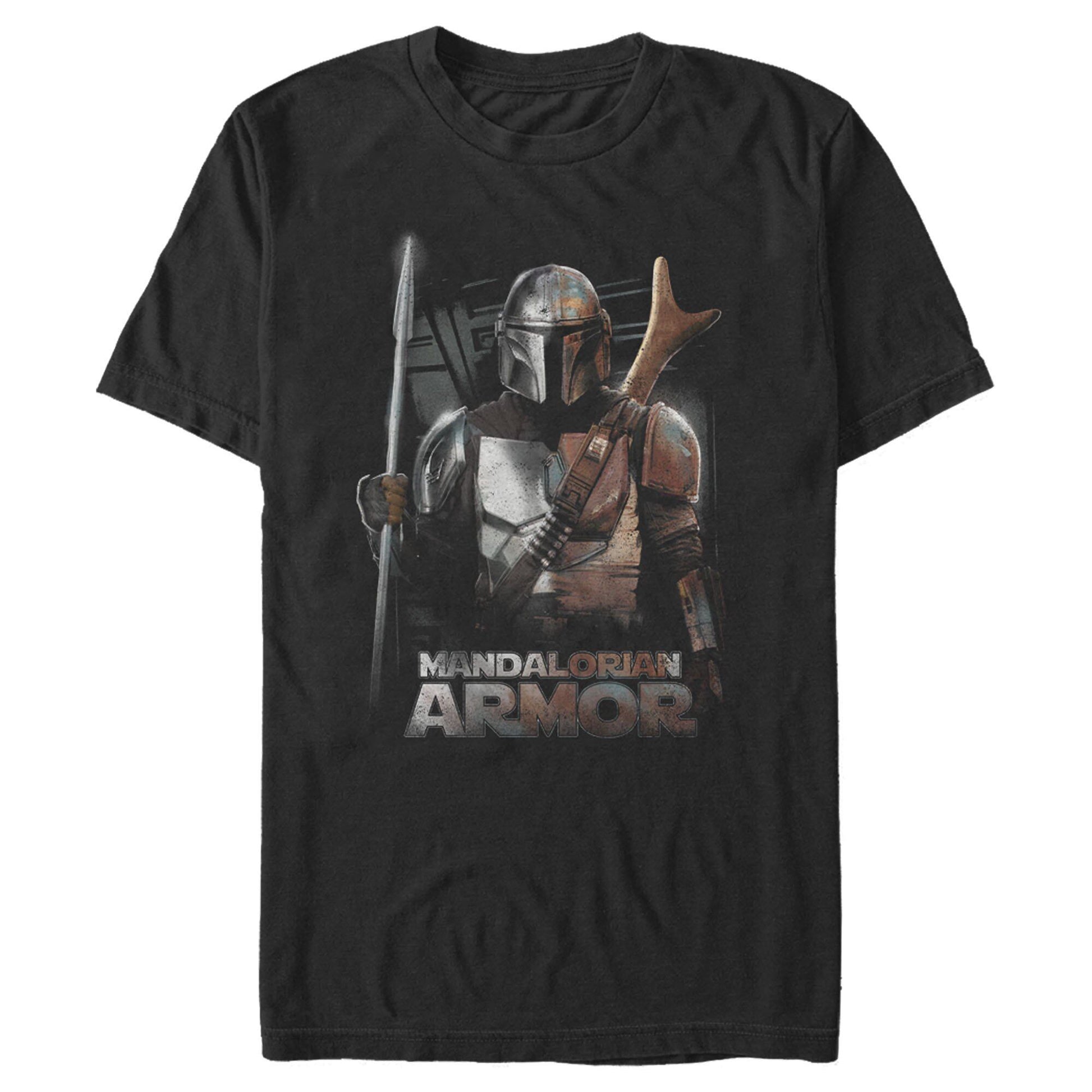 スター・ウォーズ Tシャツ  [[ ボーイズサイズ ]]  Star Wars The Mandalorian Din Djarin Beskar Armor Black