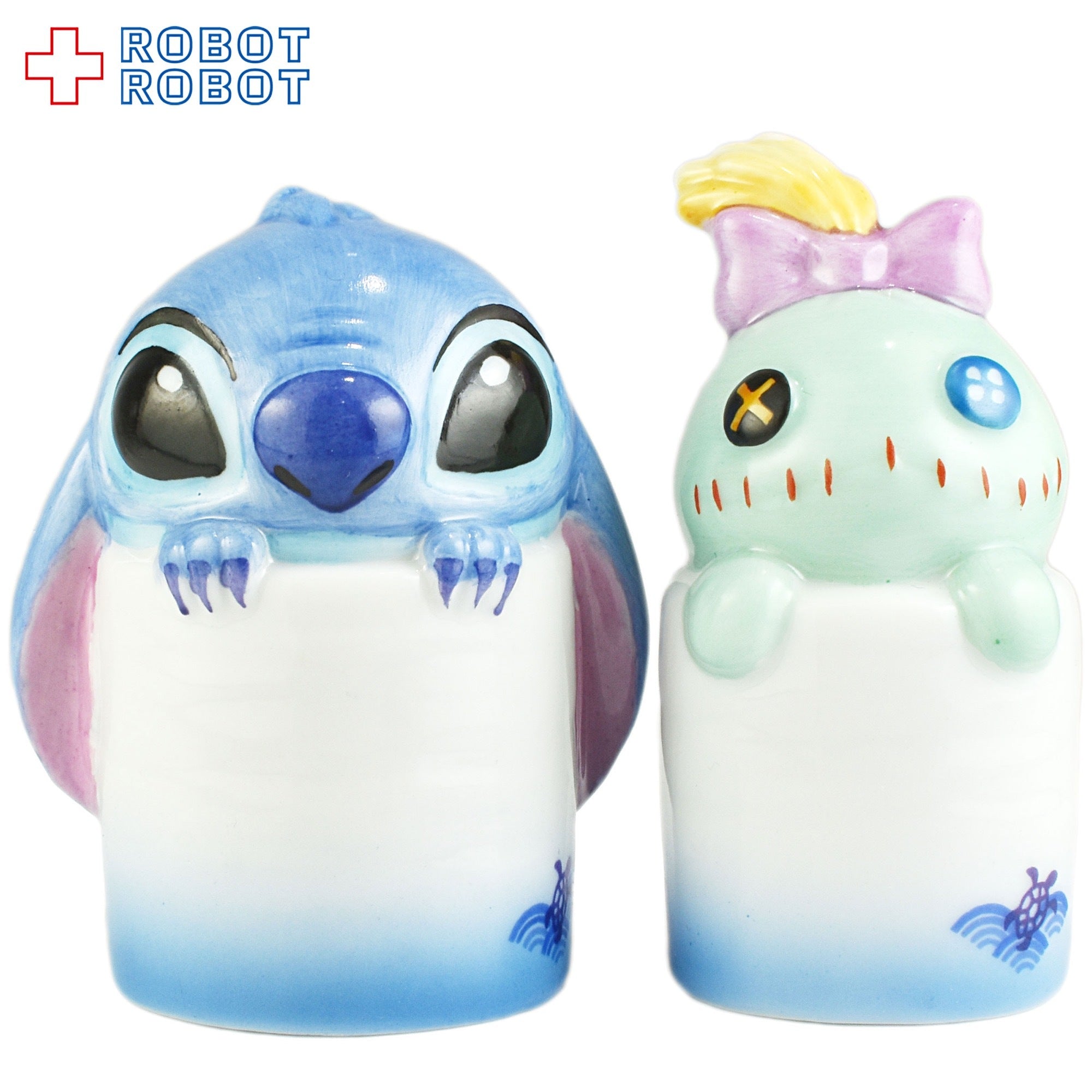 テンヨー　ディズニー　スティッチ　スクランプ　ティッシュBOX 陶器 ディズニーストア ソルト＆ペッパー スティッチ スクランプ – ROBOTROBOT