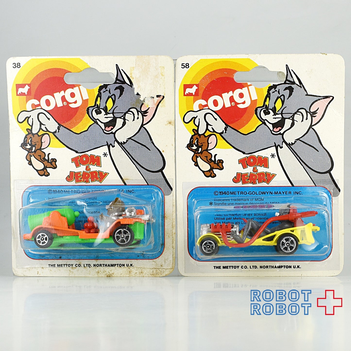 Corgi トム＆ジェリー ミニカー ２台セット カードダメージ
