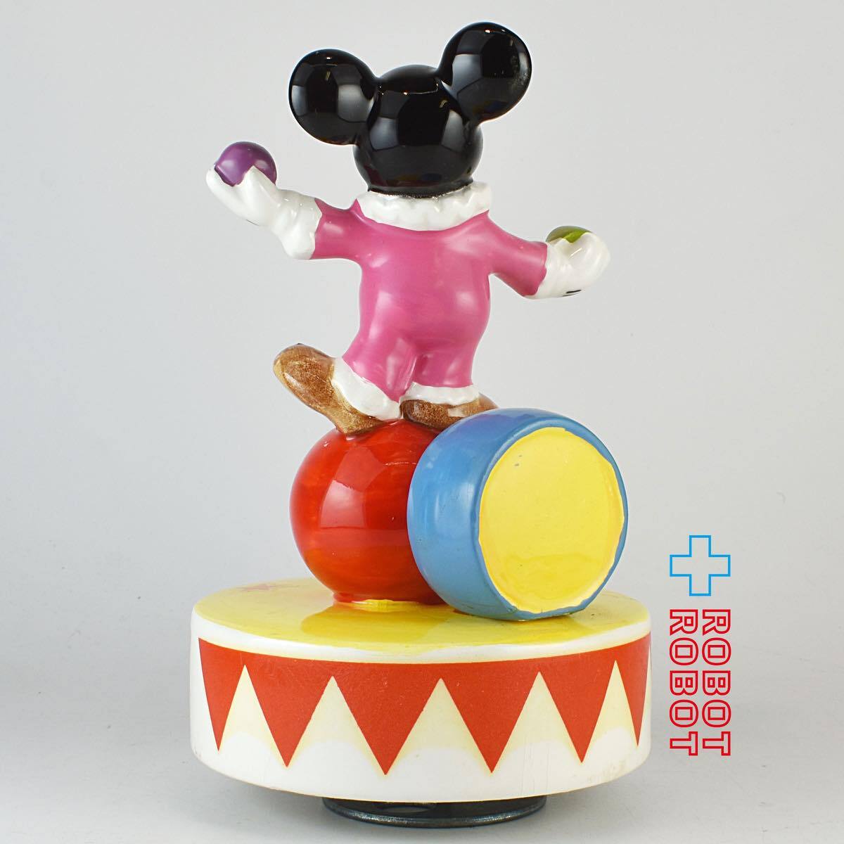 ミッキーマウス 陶器製 オルゴール ピエロ