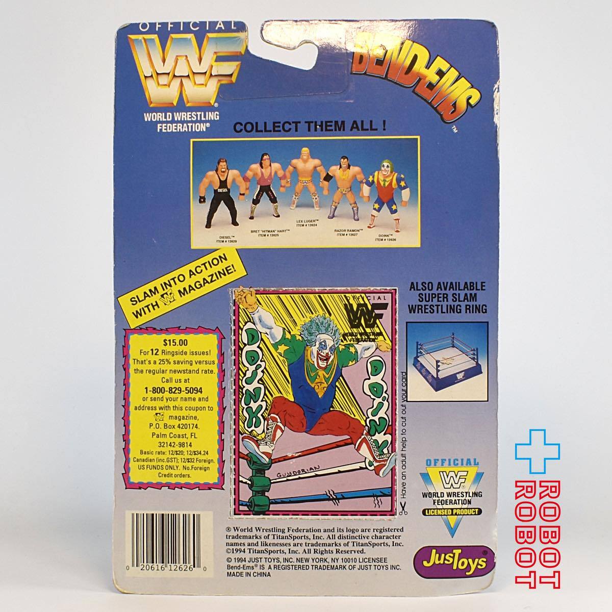 JUSTOYS WWF ドインク・ザ・クラウン ベンダブルフィギュア