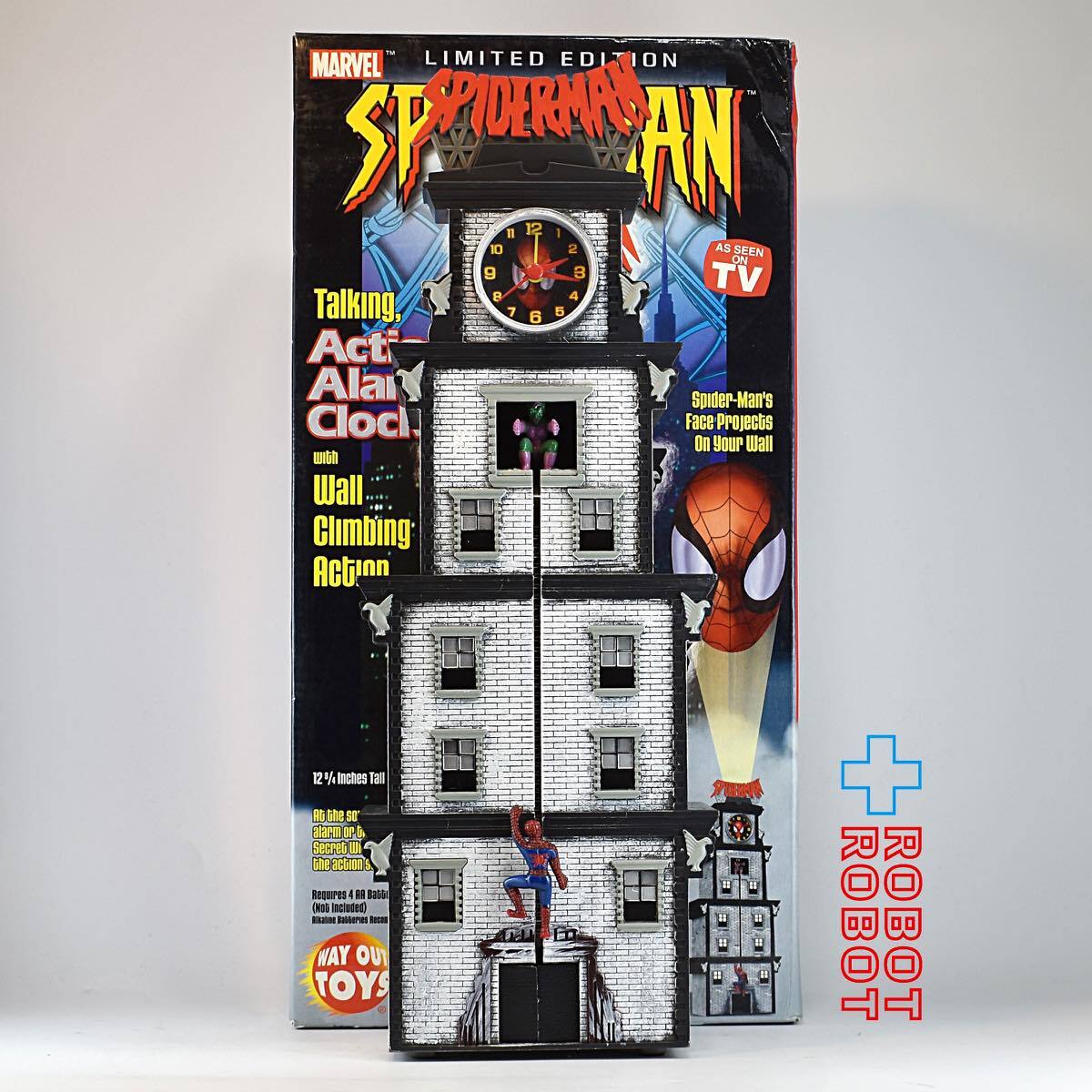 マーベル スパイダーマン アクション アラームクロック 時計 箱付き