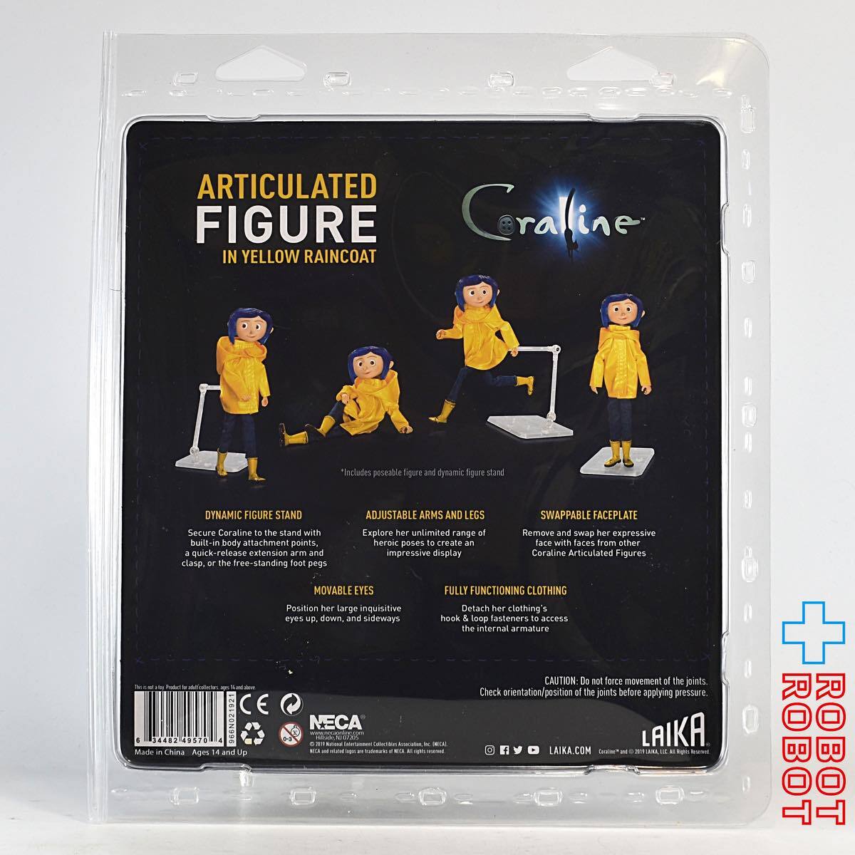 NECA コララインとボタンの魔女 コラライン レインコート アーティキュレート アクションフィギュア 7インチ 未開封