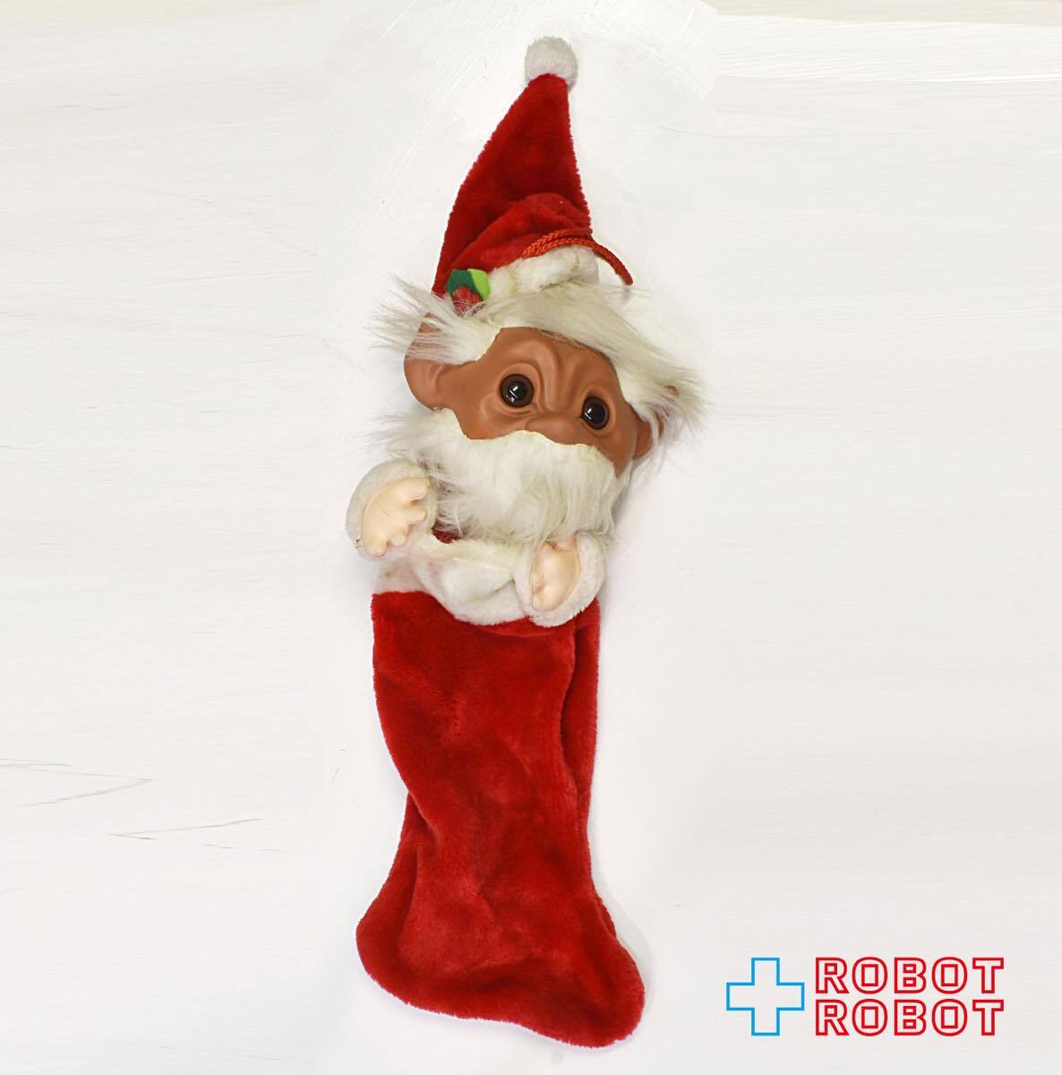 スミス トロール サンタクロース 白髪 ソフビフィギュア 靴下 ドール