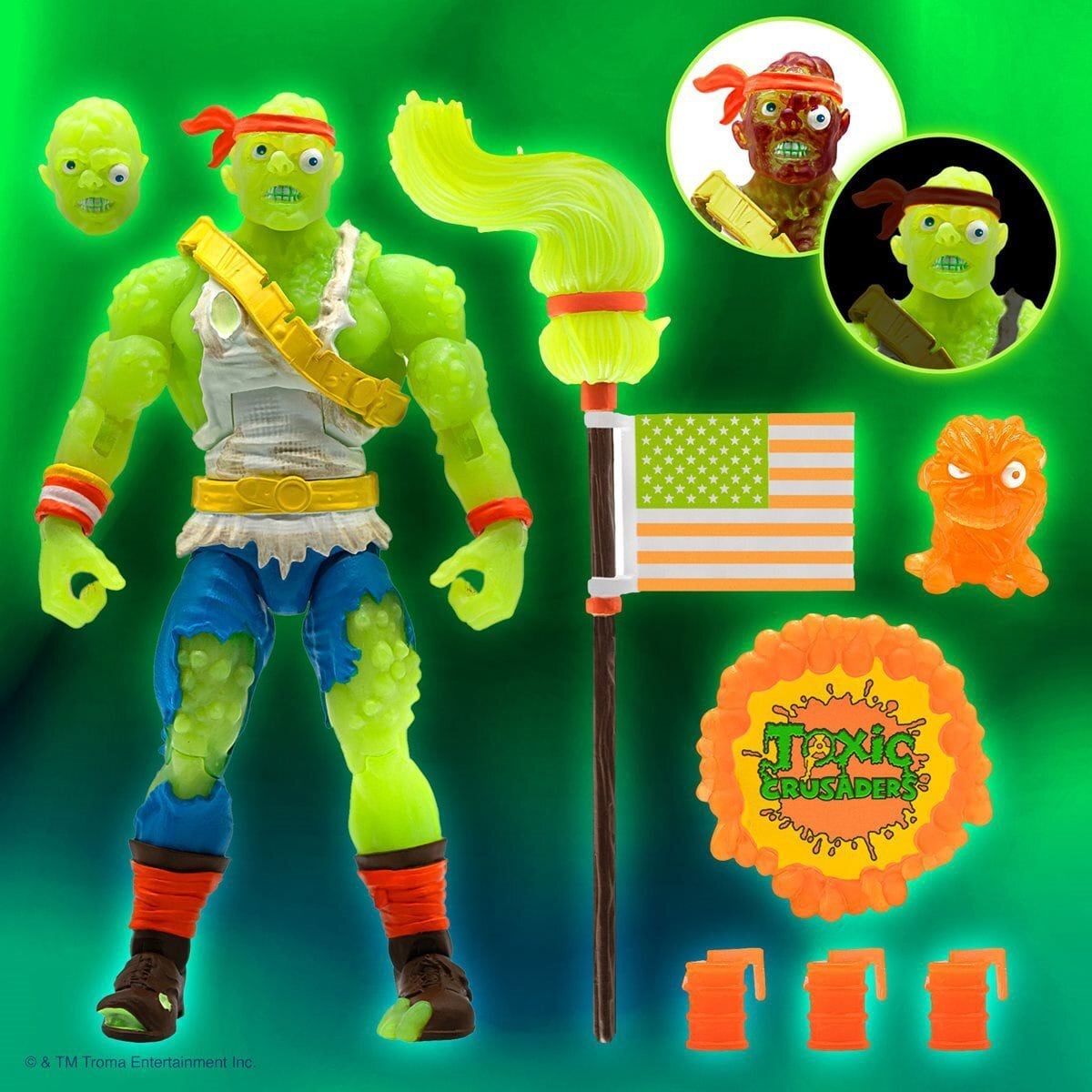 スーパー7 悪魔の毒々モンスター TOXIE トキシー レディオアクティブ・レッド・レイジ 7インチ アクションフィギュア 未開封 ※難有り