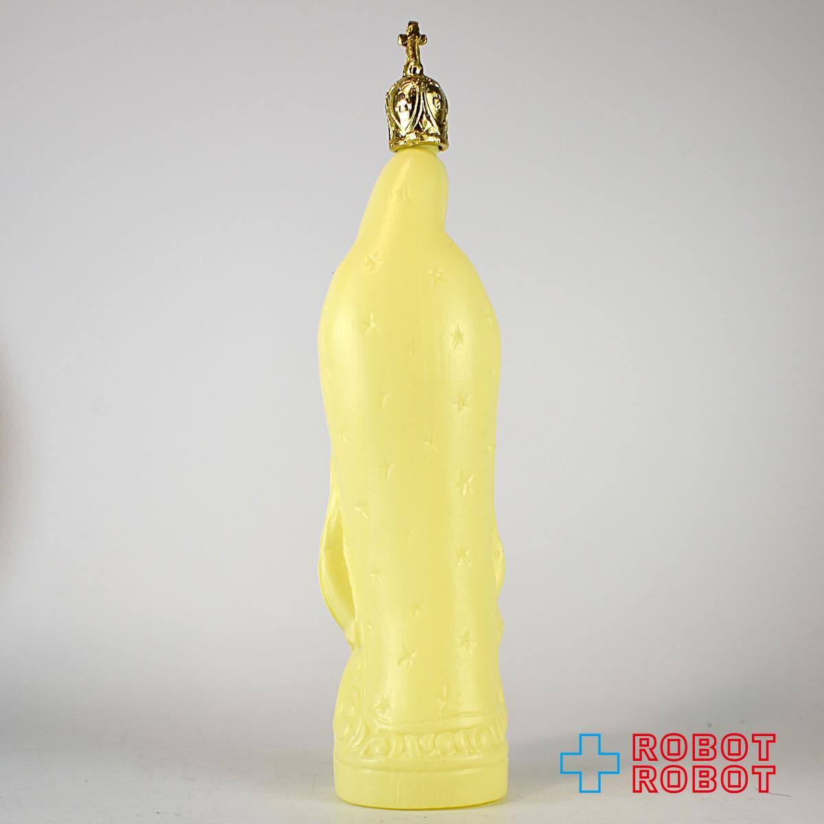 聖母マリア像 聖水ボトル 黄色 23cm