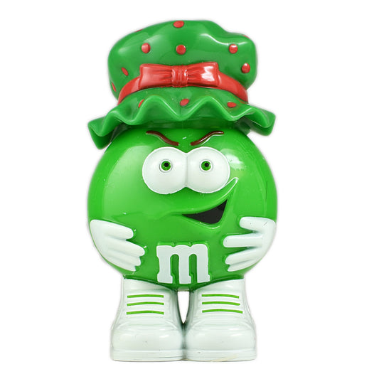 M&M's ミニディスペンサー フィギュア グリーン ホリデー・クリスマス ボンネット帽子