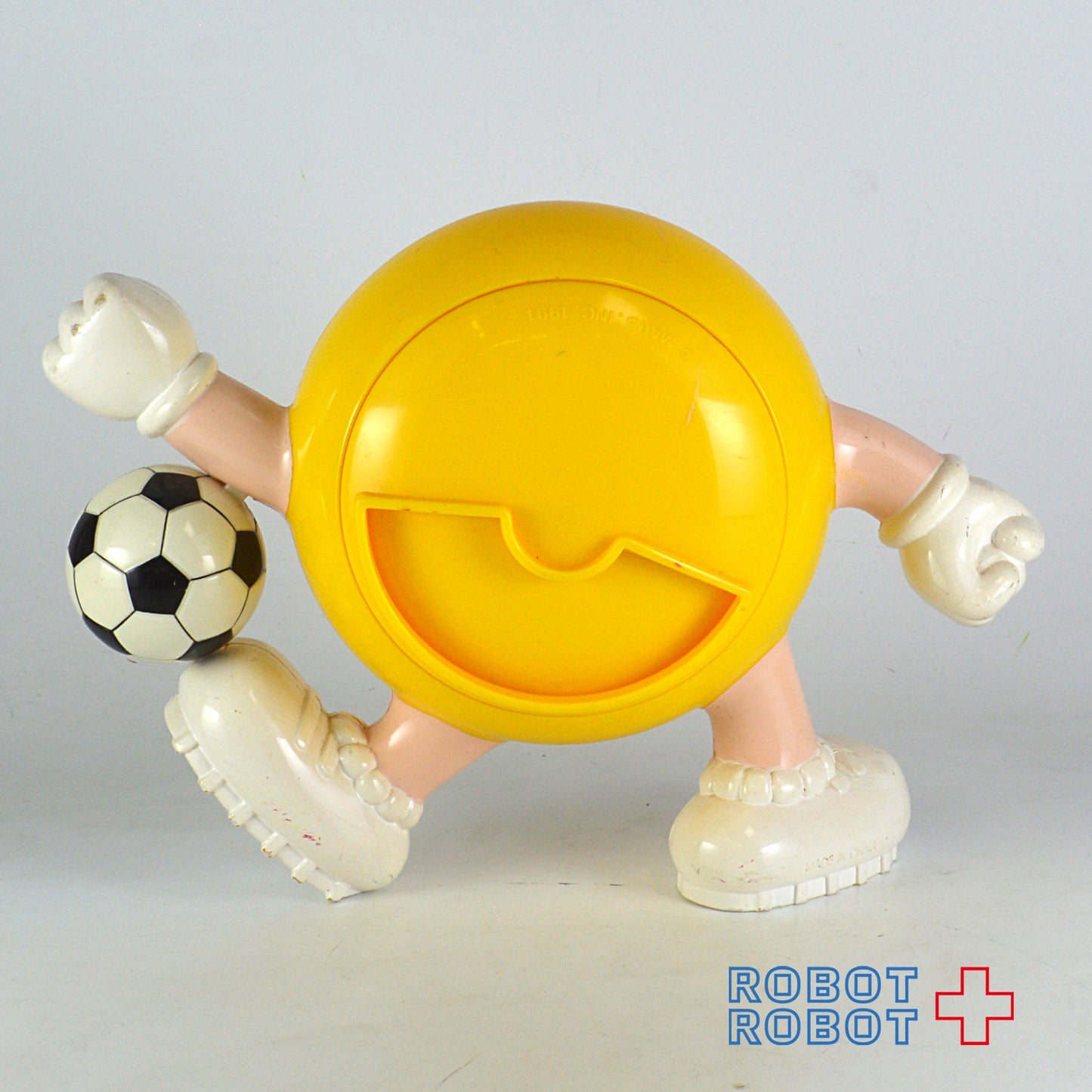 M&M's ディスペンサー イエロー サッカー エムアンドエムズ 1991