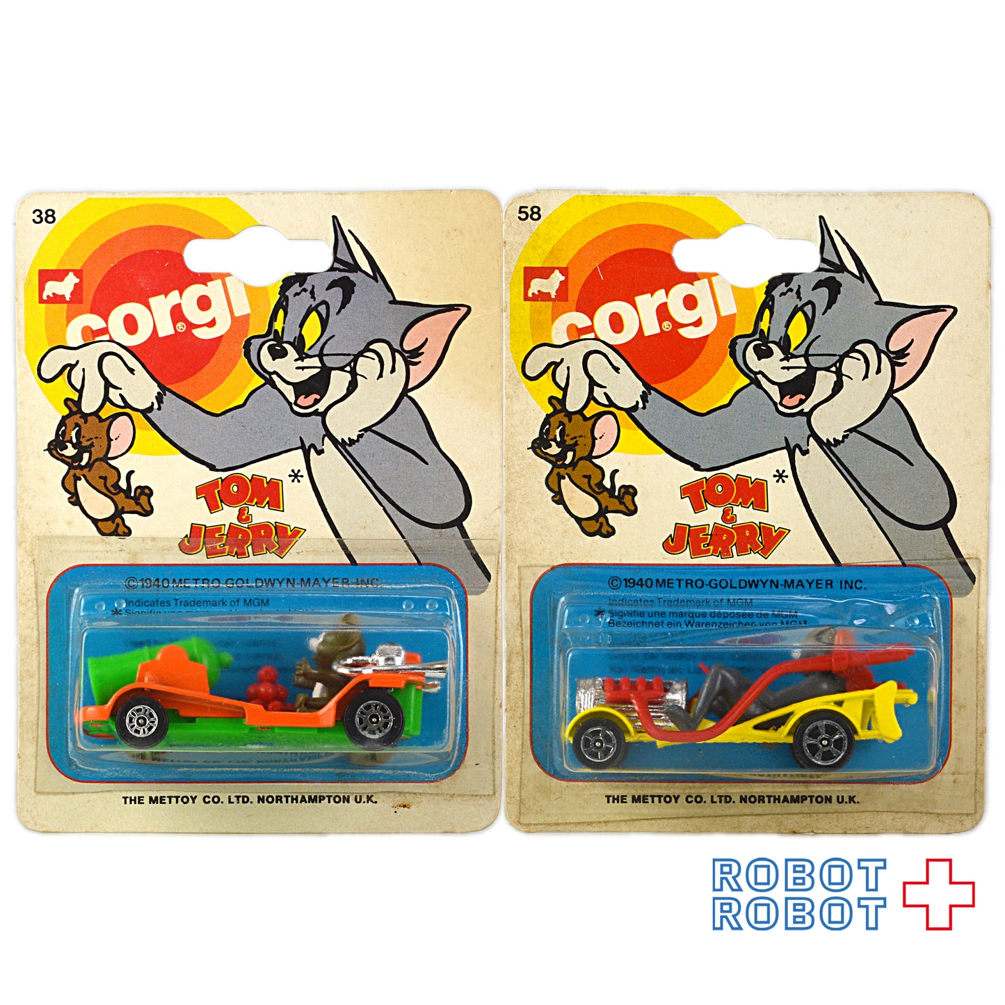 Corgi トム＆ジェリー ミニカー ２台セット カードダメージ