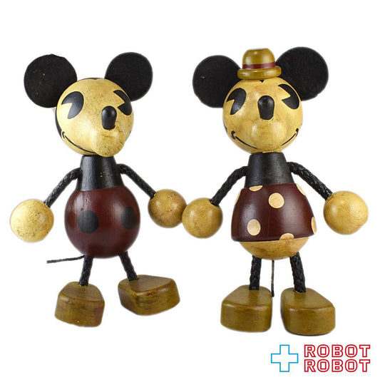 ヤングエポック ディズニー ミッキーマウス ミニーマウス 木製 フィギュア セット
