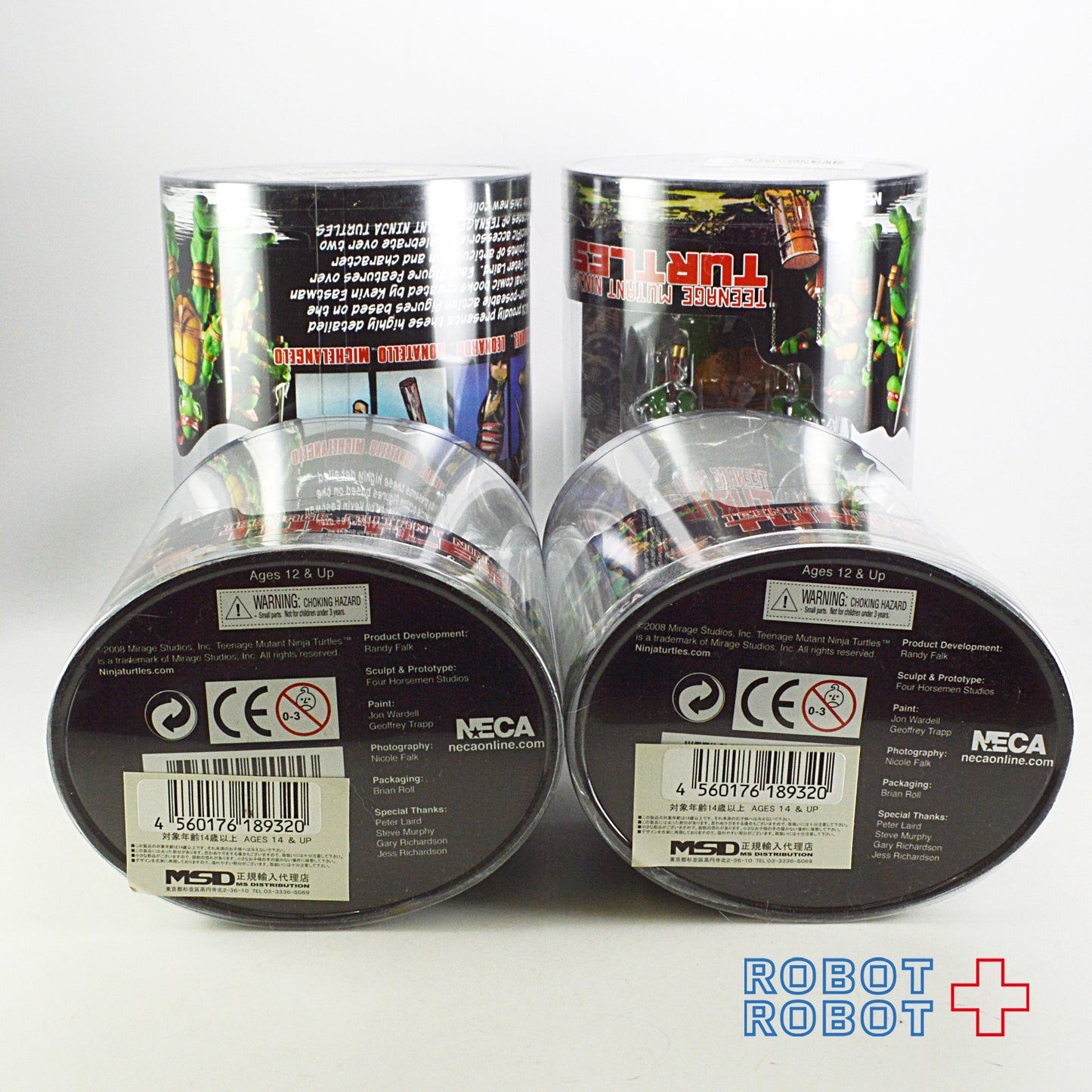 NECA ミュータント・タートルズ アクションフィギュア チューブパッケージ 4種セット 未開封