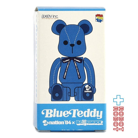 ●メディコム BE@RBRICK 100％ ベアブリック anation Blue Teddy ブルーテディ