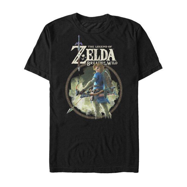 ニンテンドー Tシャツ Nintendo Legend of Zelda Breath of the Wild Circle Black ゼルダの伝説 ブレス オブ ザ ワイルド 円形