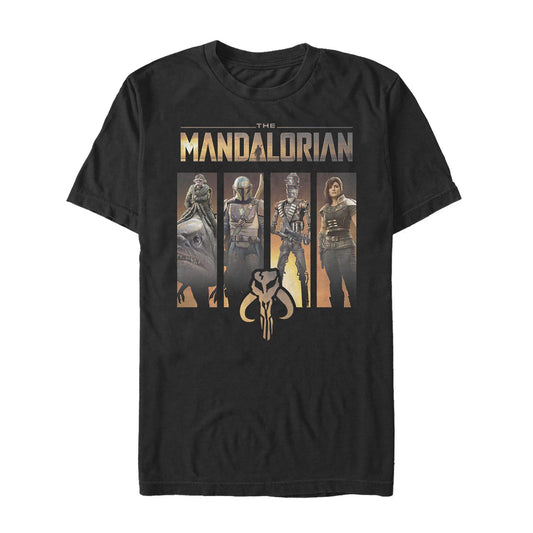 スター・ウォーズ Tシャツ Star Wars The Mandalorian Character Panel Black