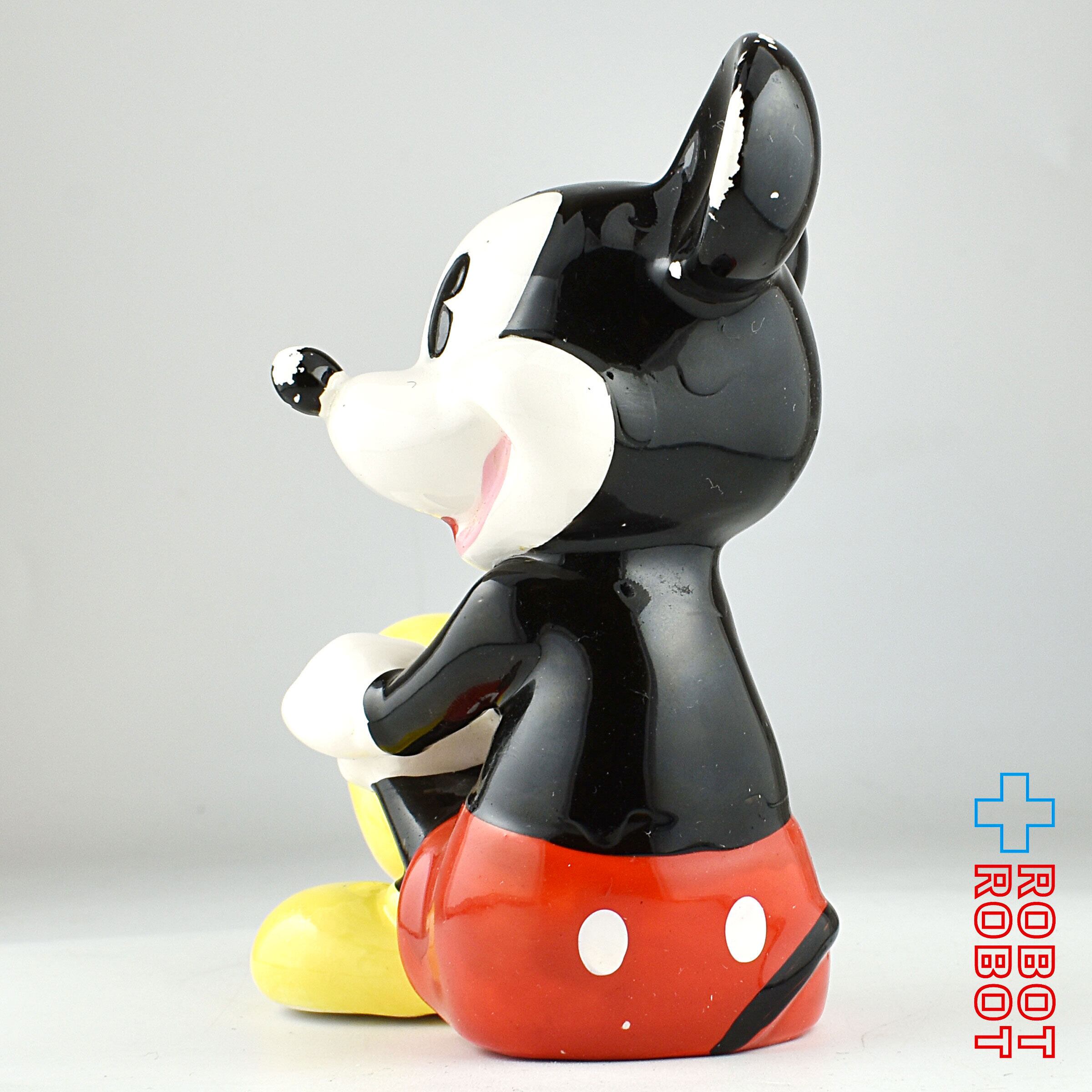 TDL 東京ディズニーランド ミッキーマウス 陶器 フィギュアリン 座り 