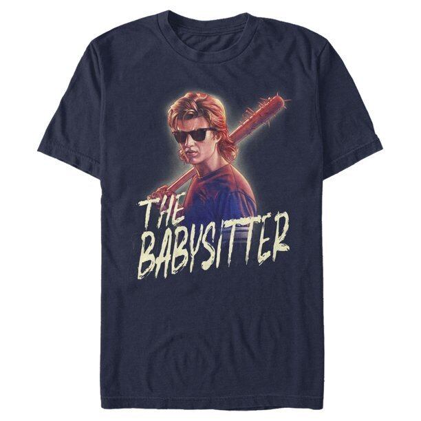 ストレンジャー・シングス Tシャツ Stranger Things Steve Cool Babysitter Navy Blue