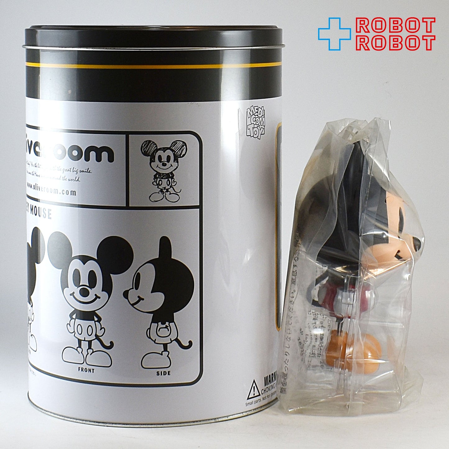 メディコム デビルロボッツ オリーブルーム VCD ディズニー ミッキーマウス フィギュア セット 缶入