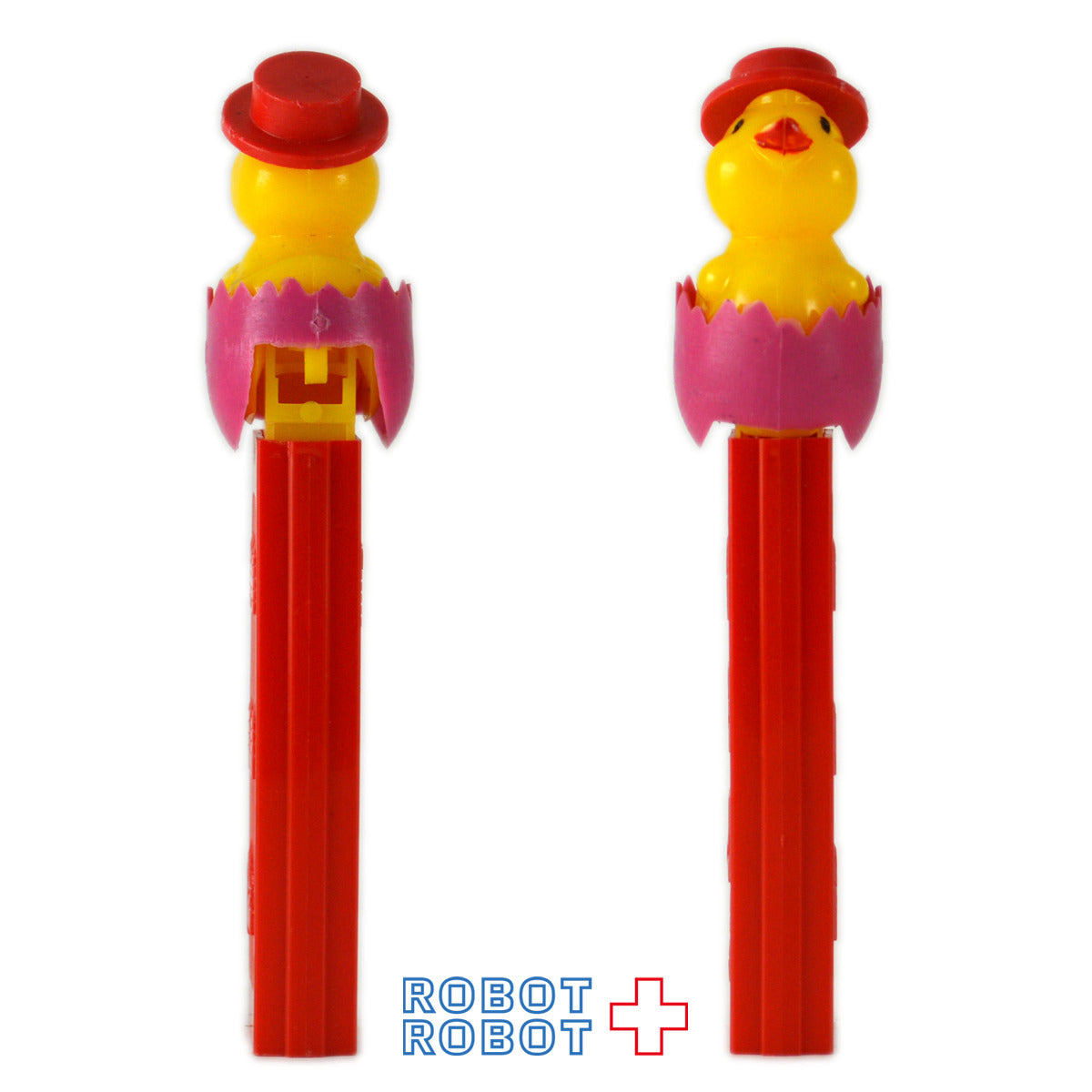 PEZ イースター：チックウィズハット 紫シェル 足なし 赤ステム 3.9