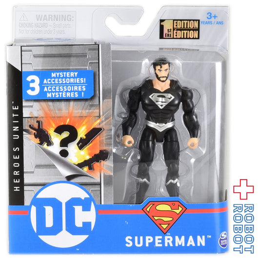 スピンマスター DC ヒーローズ ユナイト スーパーマン ブラックスーツ 4インチフィギュア
