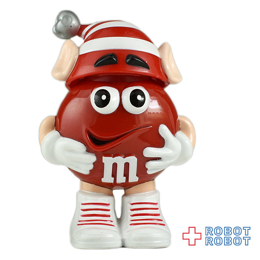 M&M's ミニディスペンサー フィギュア ホリデー・レッド・サンタ帽 赤白ボーダー