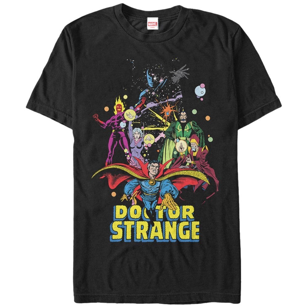マーベル Tシャツ Marvel Doctor Strange Classic Comic Scene Black