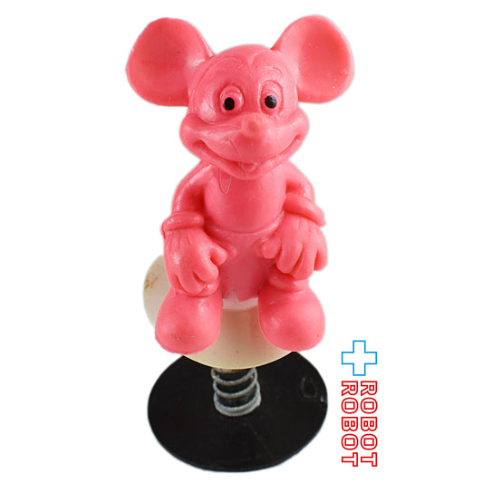 ミッキーマウス バネ付PVCフィギュア ピンク未塗装ver