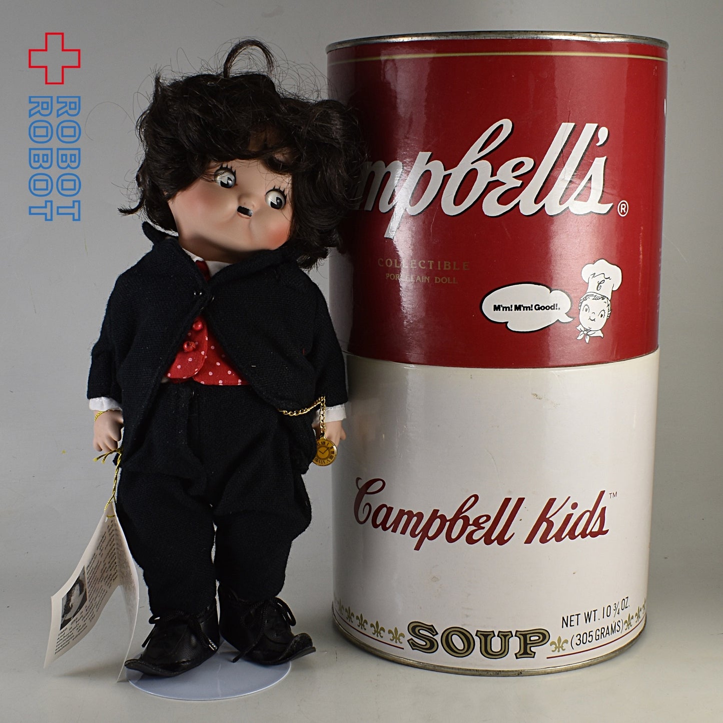 キャンベル チャーリーチャップリン ポーセリアン人形 缶入