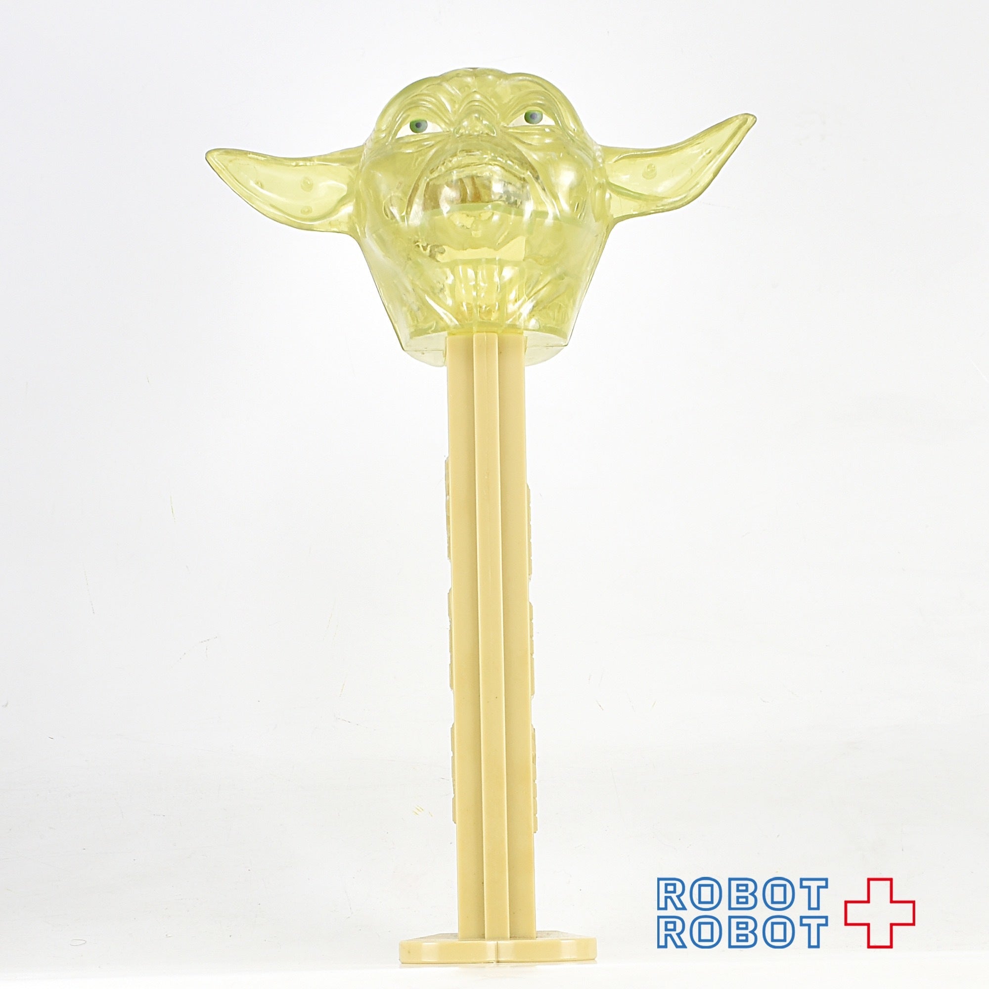 新品未使用 オールドPEZ ペッツ スターウォーズ ヨーダ 足なし 専用台付き PEZ スター・ウォーズ ヨーダ クリアVER ジャイアントペッツ