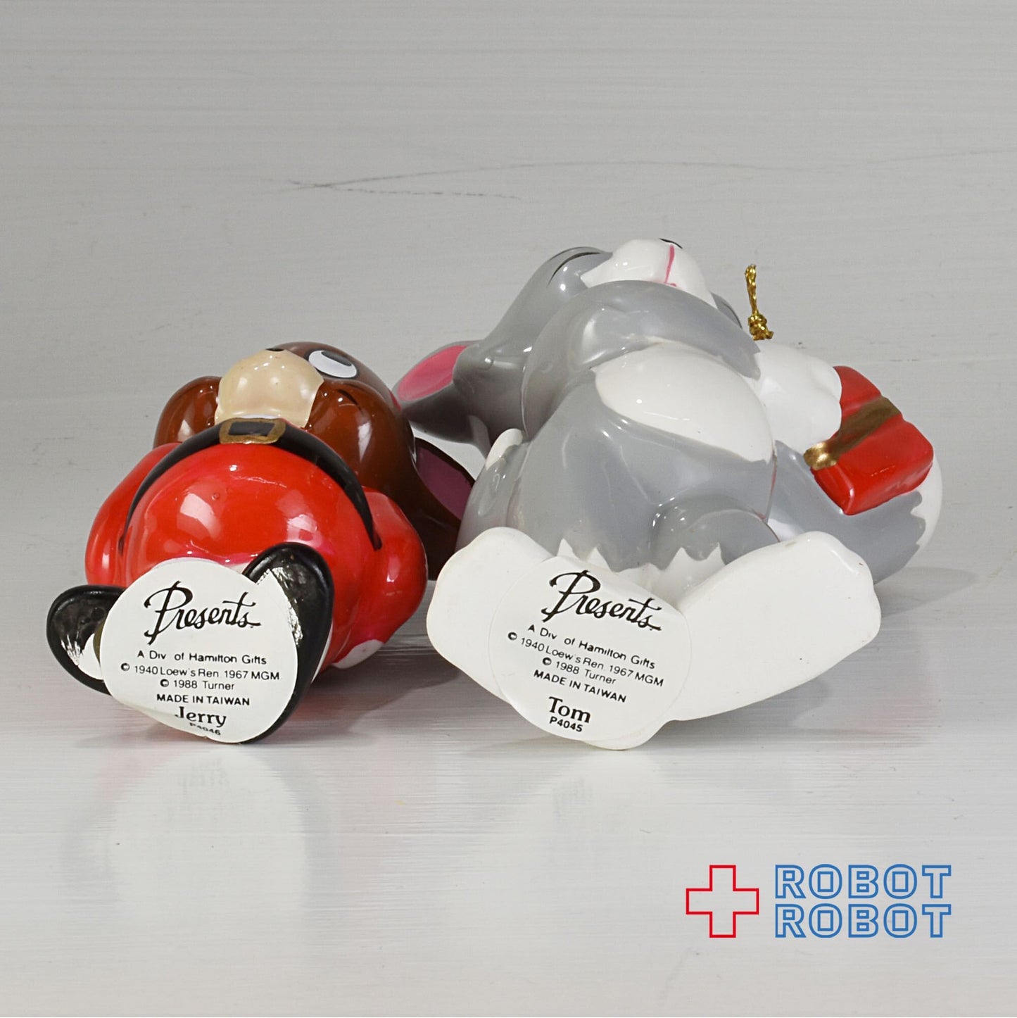 トム＆ジェリー 陶器製クリスマス・オーナメント ペア 箱入 - ROBOTROBOT