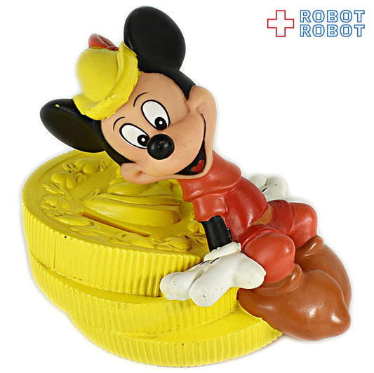 ミッキーマウス コイン ソフビ貯金箱