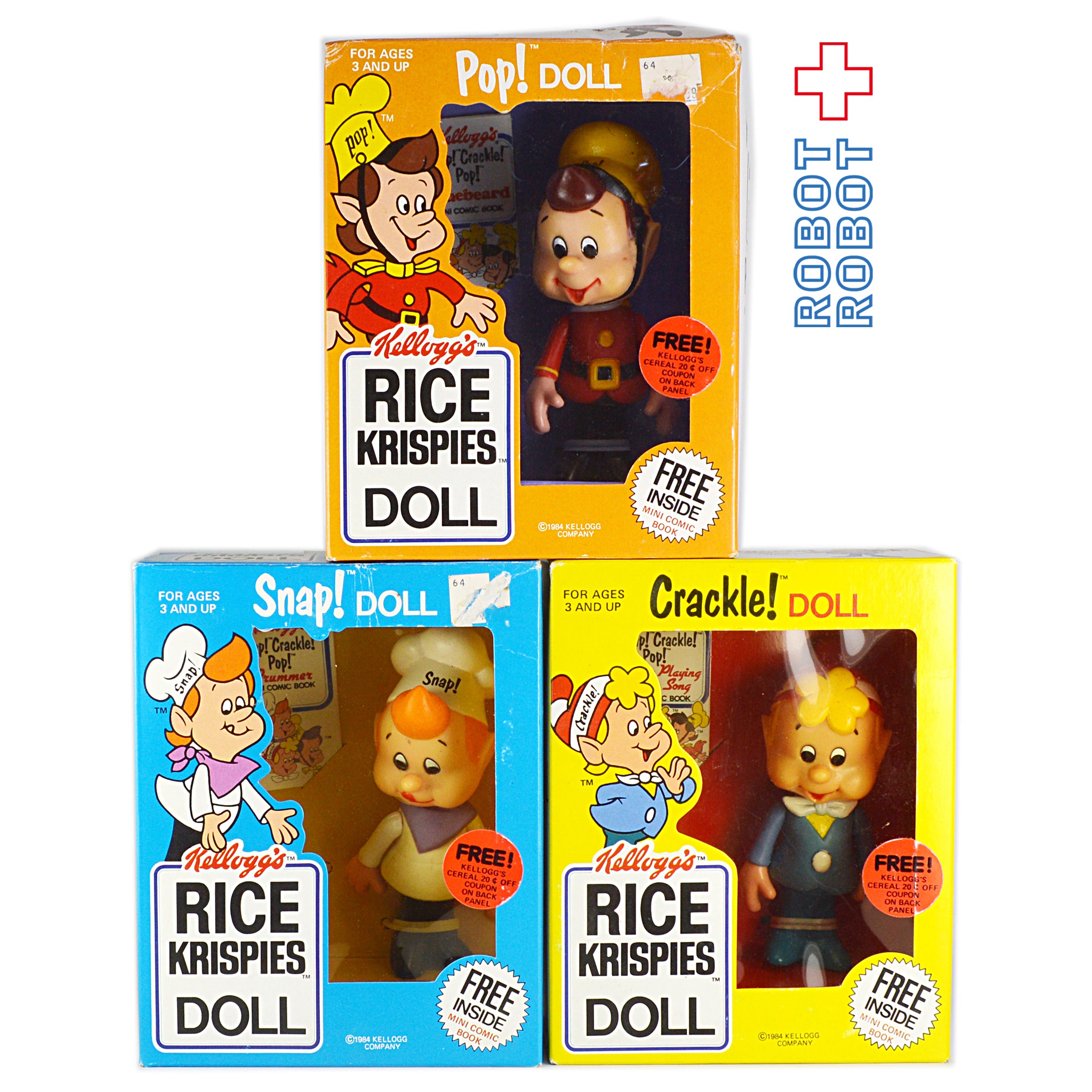 ケロッグ スナップ！クラックル！ポップ！ ミニソフビフィギュア 1984