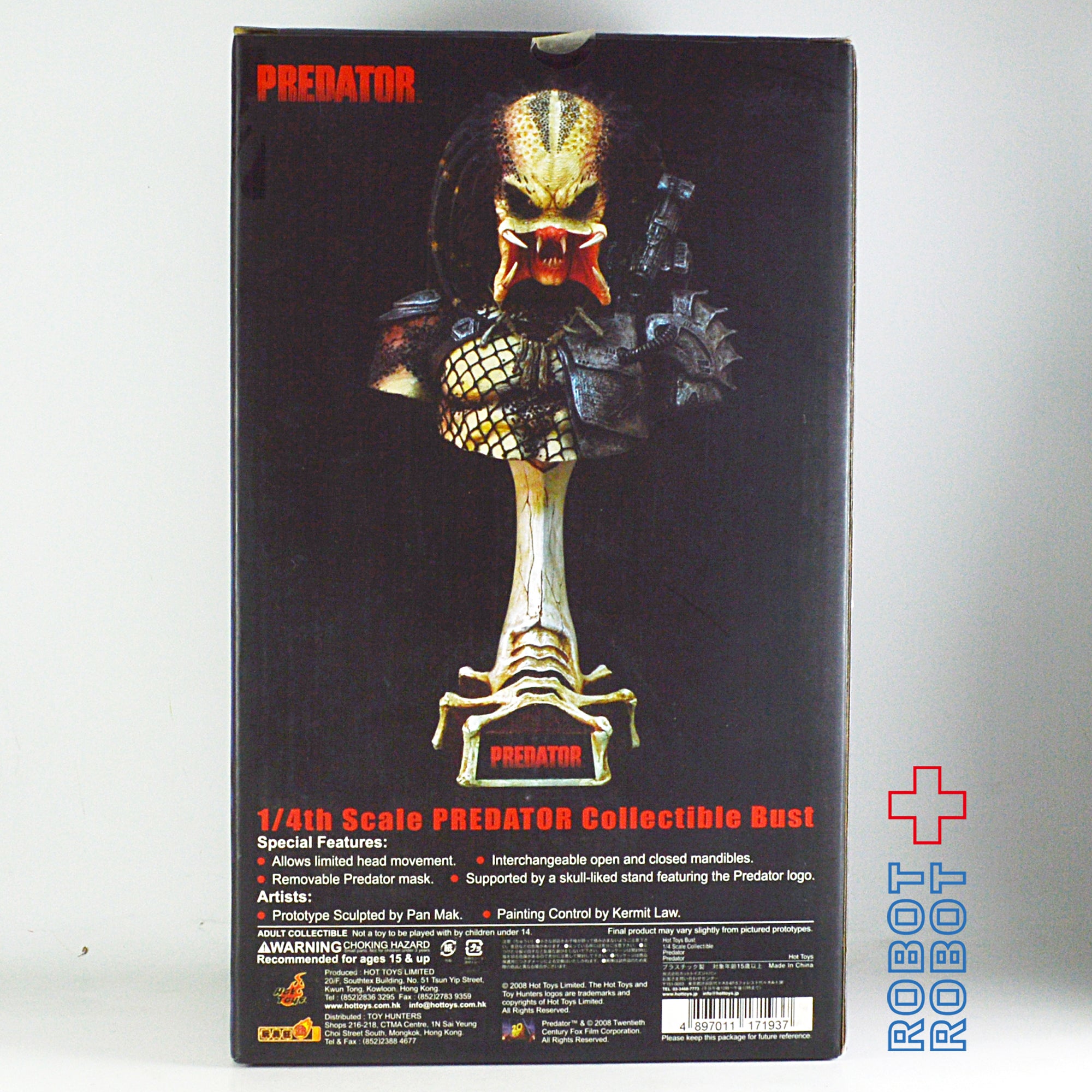 【限定価格セール！】 HOTTOYS ROBOTROBOT – バストスタチュー プレデター 1/4スケール SF/ファンタジー/ホラー