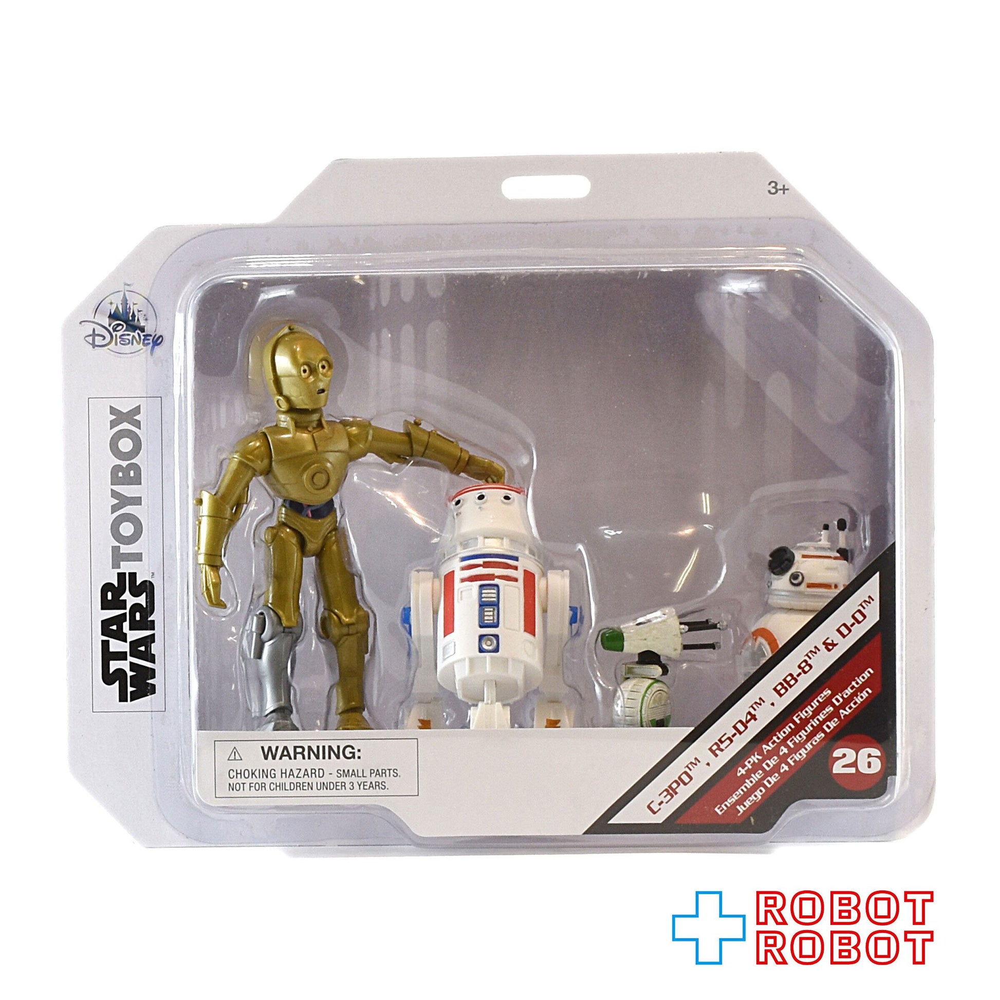 ディズニーストア スター・ウォーズ トイボックス C-3PO R5-D4 BB-8 & D-O アクションフィギュア