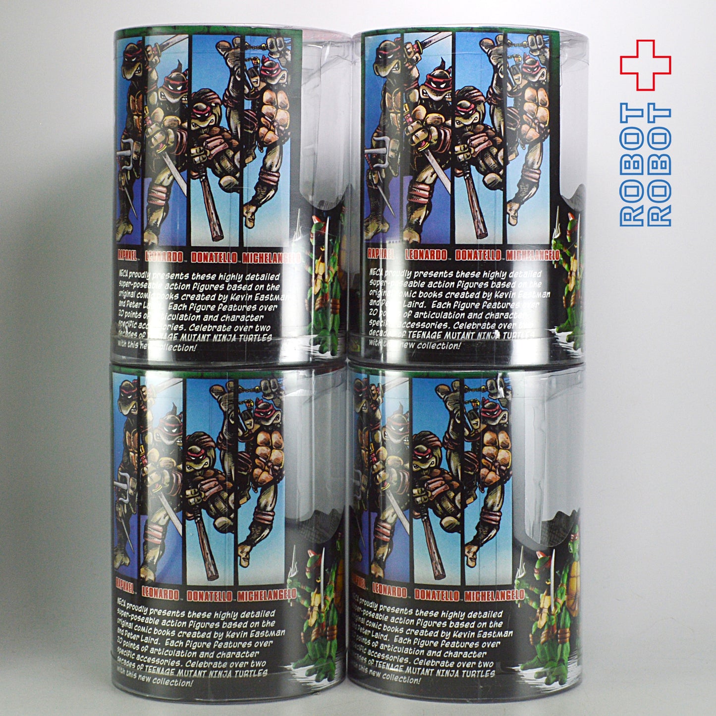 NECA ミュータント・タートルズ アクションフィギュア チューブパッケージ 4種セット 未開封
