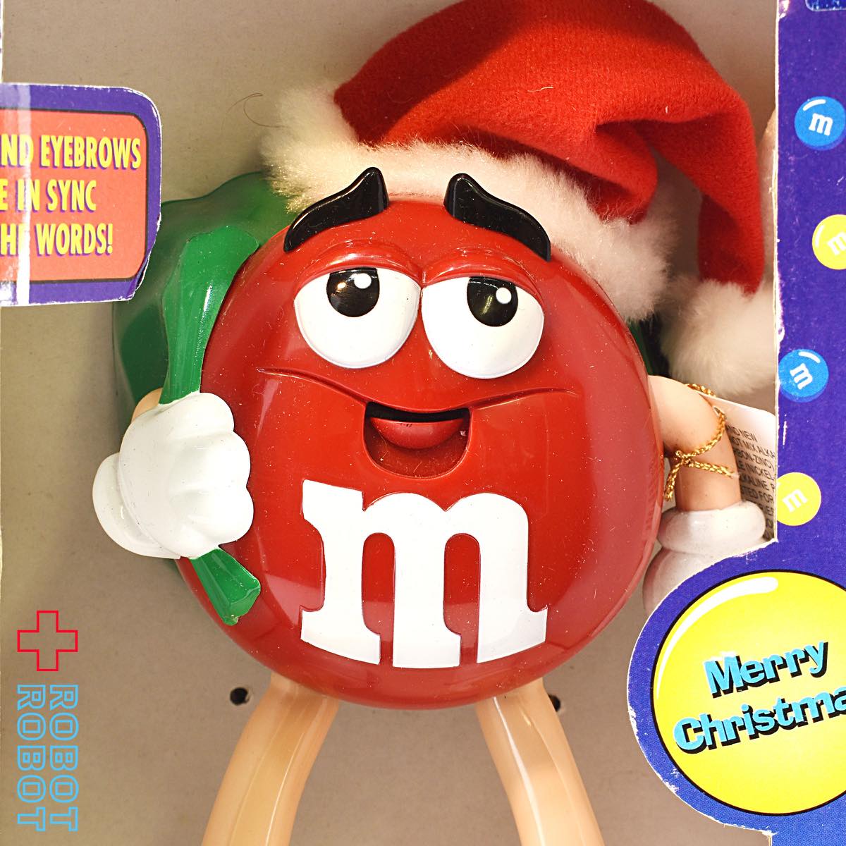M&M's レッド トーキング アニメイテッド クリスマス キャンディ ディッシュ